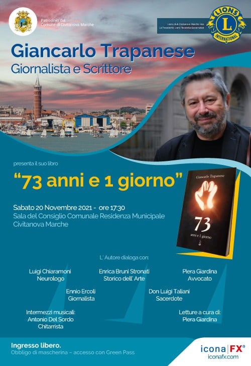 73 anni e 1 giorno, presentazione del romanzo di Giancarlo Trapanese - Aula Consiliare Civitanova
